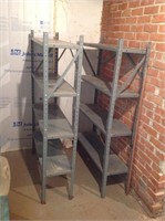 Two 36x12x61 metal shelves