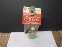 1950's Coca Cola Marbles With Bottle