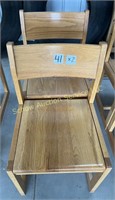 (2) oak chairs, selling 2X the $.