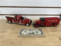 2 Ertl die cast Texaco advertising coin bank