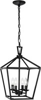 Untrammelife 4-Light Black Lantern Pendant L