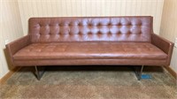 Vintage brown vinyl sofa