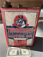 Vintage Thoroughbred motor oil 2 gallon