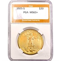 1925-S $20 Gold Double Eagle PGA MS63+