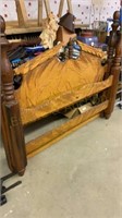 Wood Carved Full or Queen Size Bed, (*No Rails)
