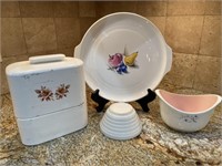 Vintage Floral/Fruit Pattern Stoneware China