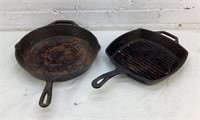 2 Lodge Cast Iron Pans