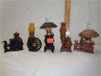 5 Small Carriage & Stove Lamps