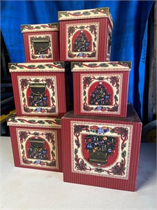 Christmas Decor Storage boxes matching