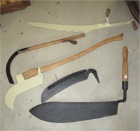 Scythe and blades.