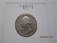 1964 AU Washington Silver Quarter