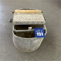 Vintage DeLuxe Galvanized Metal Mop Bucket Pail