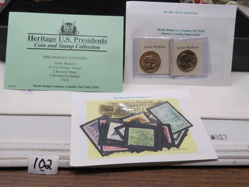 PK Heritage USA PRESIDENTS Coin & Stamps