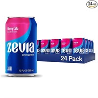 Zevia Zero Calorie Soda, Cherry Cola 12 Ounce Cans