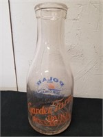 Vintage 10 inch Garden Farm Dairy bottle