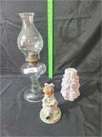 Oil lamp, figurine , candle