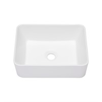 Vessel Sink Rectangular - Sarlai 16x 12 Inch White