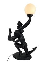 Crosa Metal Lamp Male & Female Nude, Glass Shade