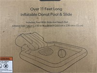 MM over 11 ft long inflatable donut pool & slide