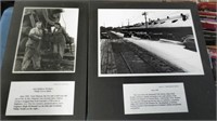 2 railway images mounted on board