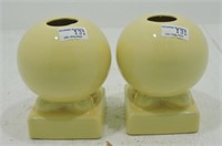 Fiesta Post 86 pair round candle holders,