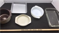 GLASBAKE, PYREX, Tin & Composit Cooking bowls