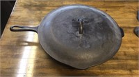 GRISWOLD #12  13" cast iron pan & lid