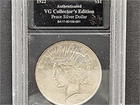 1922 VG Collector's Edition Peace Silver Dollar