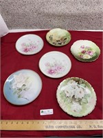 6 Hand Painted Plates