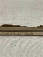 "Snap on Tool" gold tie clip