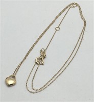 14k Gold Necklace With Heart Charm