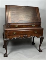 One piece slant front desk on stand ca. 1870; in