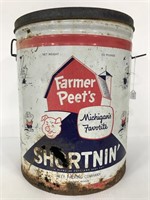 Old vintage Farmer Peet’s shortnin tin