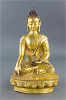 Beautiful Chinese Gilt Bronze Buddha Statue