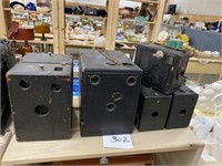 5 VINTAGE BOX CAMERAS