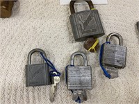 4 - VINTAGE PADLOCKS & KEYS