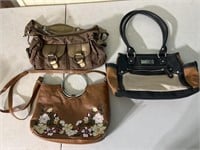 3 gently used purses