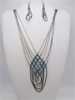 LIQUID STERLING NECKLACE & EARRING SET