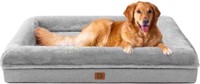 XL Memory Foam Dog Bed  Orthopedic  Grey