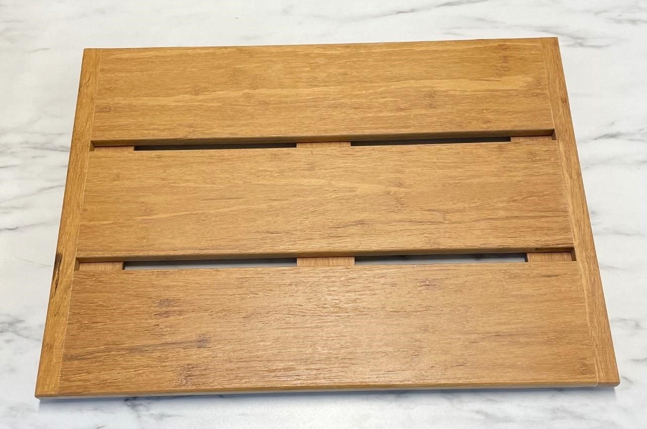 Bamboo Bath Mat for Bathroom - Wide Plank