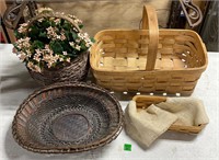 Various Baskets Market Floral 12x15