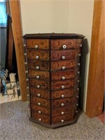 Antique Wooden Nuts & Bolts Organizing Cabinet