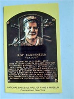 Roy Campanella Baseball Hall of Fame Postcard