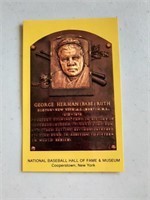 Babe Ruth Baseball Hall of Fame Postcard
