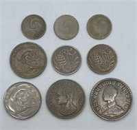 (9) Coins from Singapore & Thailand