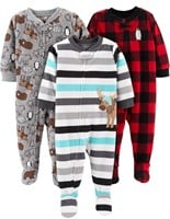 $36 18m Baby-Boys Fleece Footed Pajamas 3PK