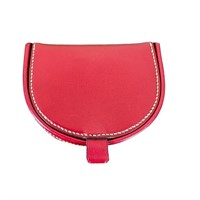 Hermes Vintage Red Leather Coin Case