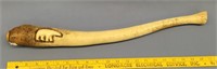 22" walrus oosicks with a inset ivory polar bear c