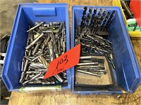 Assortment of End Mills, Taps, and Drill Bits