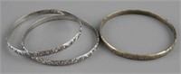(2) Vintage BEAU sterling bracelets and (1) Mexico